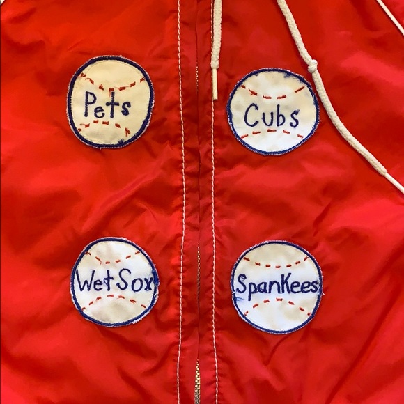 Vintage - 24 month, red baseball windbreaker - Picture 2 of 7
